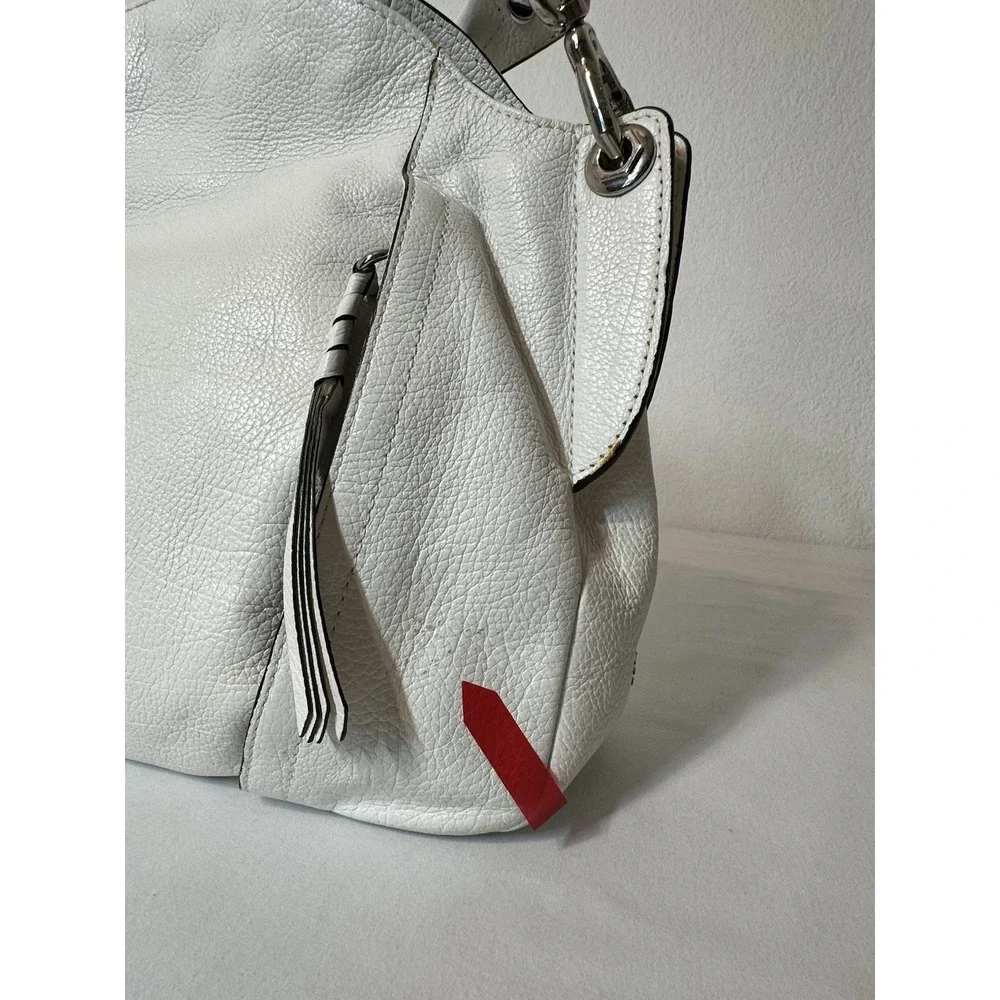 OrYany Danielle White Pebbled Leather‎ Shoulder Bag
